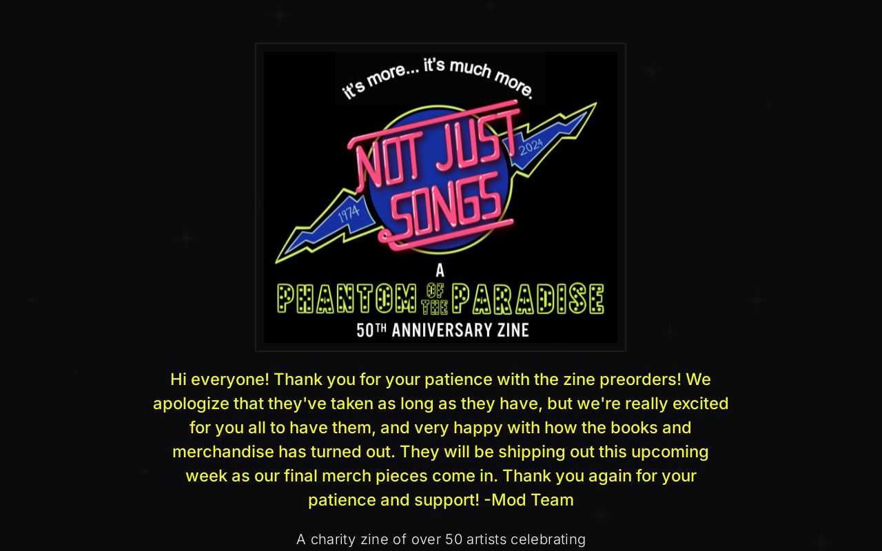 Phantom of the Paradise Zine